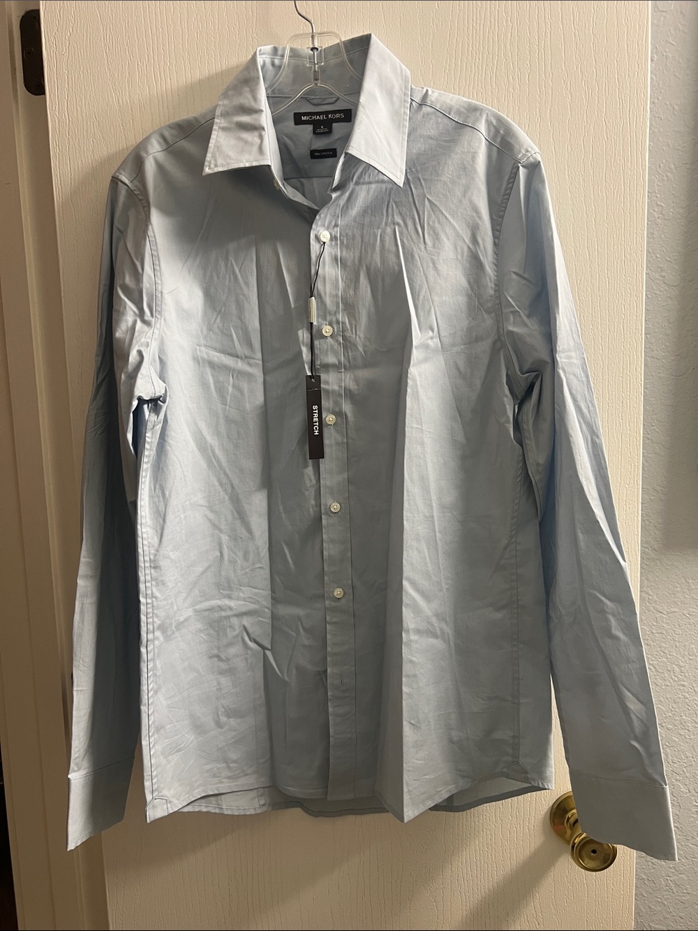 Michael Kors Men's Pale Blue Dress Shirt